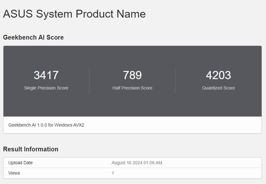 i5 13600k 的 Geekbench AI 跑分