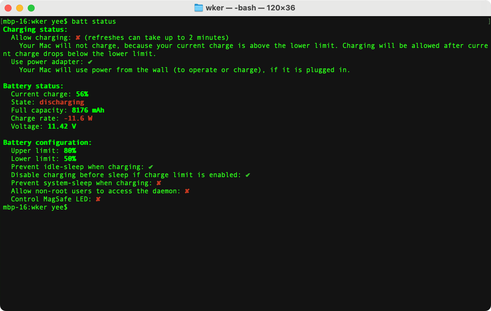 batt 是一款可以限制 M 芯片的 MacBook 充电阈值的应用。